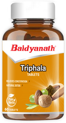 Baidyanath Triphala Tablets- An Ayurvedic Formulation | Helpful in Relieves Constipation, Acts as Natural Detoxifier | Good for Eyes and Effective in Weight Loss | 60TB(60 Tablets)