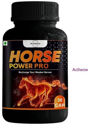 ACTIWOW Horse Power Pro Capsule Recharges energy & builds confidence JU18Q(30 Capsules)