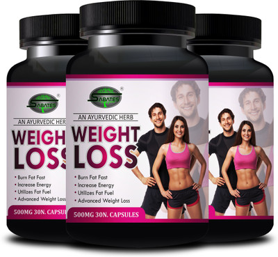 Sabates Weight Loss Capsules To Reduce Food Habbits Loose Extra Fat(Pack of 3, 90 Capsules)