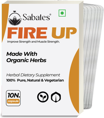 Sabates Fire Up Wellness Energy Capsule For Men ! Realize Your Power ! Immunity(Pack of 7, 70 Capsules)