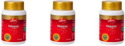 Dabur Hepano Tablets For Liver Care & Detoxification (60 Tablets)(Pack of 3, 180 Tablets)