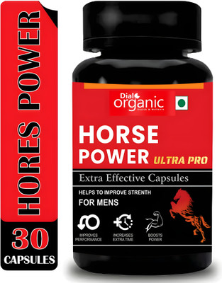 dial organic Horse power Capsules for Men performance | Energy Red Pack (30 Capsules)(30 Capsules)