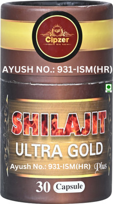 CIPZER Shilajit Ultra Gold Plus 30 Capsules | Ayurvedic Strength & Energy Support(30 Capsules)