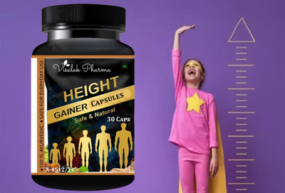 visalak pharma Height Gainer Capsule For Developes Length of Bones(30 Capsules)