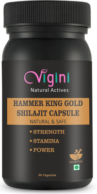 Vigini Shilajit Gold Power Energy Performance Strength Stamina Supplement Capsules Men(30 Capsules)