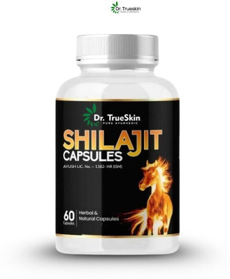 Dr.TrueSkin Shilajit Gold Daily Herbal Power 60 Capsules SLT01 A01(60 Capsules)