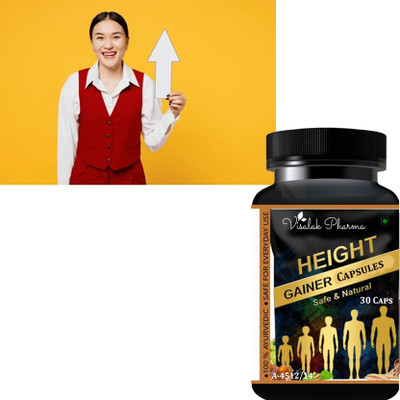 visalak pharma Height Gainer-Height Gainerimizer capules Promotes Body Growth Maximizer(30 Capsules)
