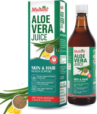 Multani Skin & Hair Care Juice Enriched With Aloevera | Supports Acne & Hair Growth -(1 L)
