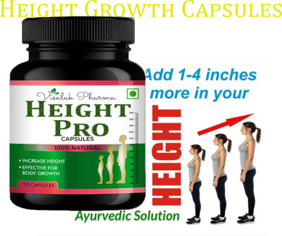 visalak pharma Height Pro-Height Growth Ayurvedic tab-lets InCrease Height & Bone Density(30 Capsules)