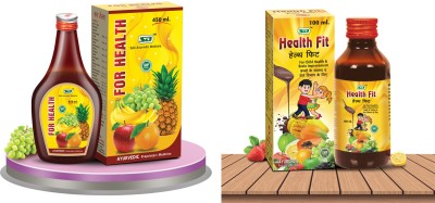 S B HERBO PHARMACEUTICAL Health Fit Syrup for Children 100 ml With Health Fit SYP 450 ml Combo