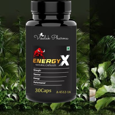 visalak pharma Energy X Capsules for Men-For Better Stamina, Strength & Power