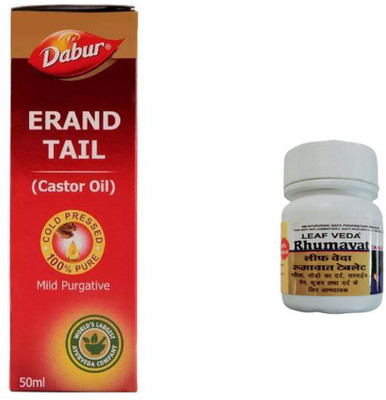 Dabur Erand Tail For Constipation With Leaf Rhumawat 30 Tab(Pack of 2, 50 ml)