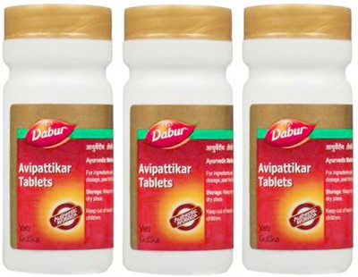 Dabur Avipattikar Tablets for Gas & Acidity(Pack of 3, 180 Tablets)