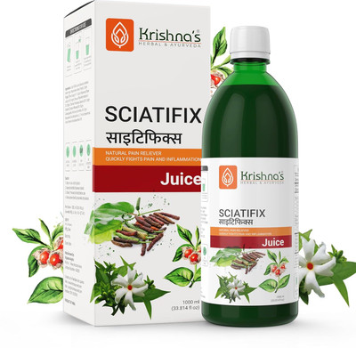 Krishna's Herbal & Ayurveda Sciatifix Herbal Juice Good Source of Calcium | Strengthens Bones and Muscles(1000 ml)