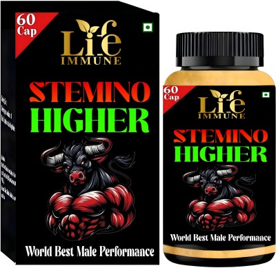 Life Immune STEMINO HIGHER 60 Cap|Boost Stemina In 7 Days|Enhance Strength Power