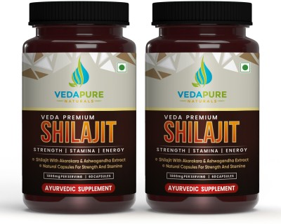 Vedapure Premium Shilajit With Safed Musli & Ashwagandha - For Power & Strength(Pack of 2)