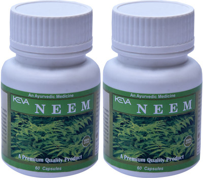KEVA NEEM CAPSULE (60 CAPSULE, 500MG EACH):Can be used as a tonic and astringent(Pack of 2, 100 g)