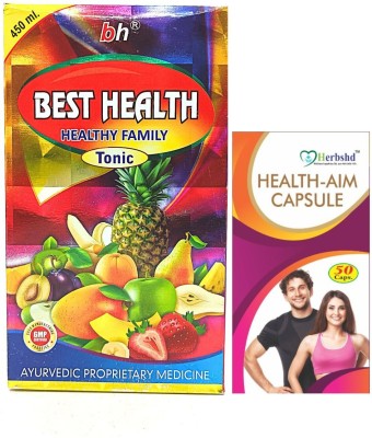 BENGAL HERBS Syrup 450ml & Health Aim 50Cap For Body Weakness (Pack Of 2)(Pack of 2)