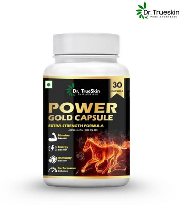 Dr.TrueSkin Power Gold Natural Men’s Strength Plus 30 Capsules A01(30 Capsules)