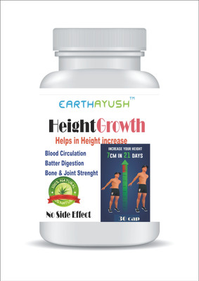 earthayush Height Growth / Height Increase & Bone growth / 30 Capsule / pack of 1(30 ml)