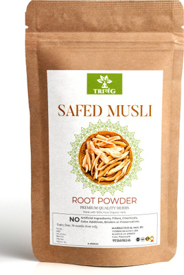 Trivang Organic 100gm Safed Musli Powder | Ayurvedic Support for Vitality |No Additives(100 g)