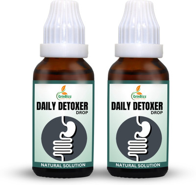 grinbizz Daily Detoxer Drop Relief from Acidity, Bloating & Gas | Improve Digestion(Pack of 2, 60 ml)