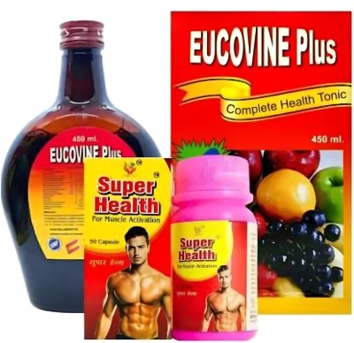 HERBSHD Eucovine Plus Tonic & Super Health Capsule | For Family Good Health Wellness(Pack of 2)