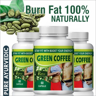 Riffway Green Coffee Natural: Pill Weight Loss Capsule Reduce Belly Thigh Fat(Pack of 3)