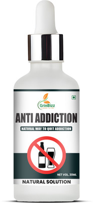 grinbizz Anti-Addiction Drop To Quit De-Addiction/Sharab Mukti Dawai/Nasha Killer(30 ml)