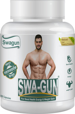 SWA-GUN Ayurvedic Weight Gain Capsules | Pure Formula for Healthy Weight |Best Result(100 Capsules)