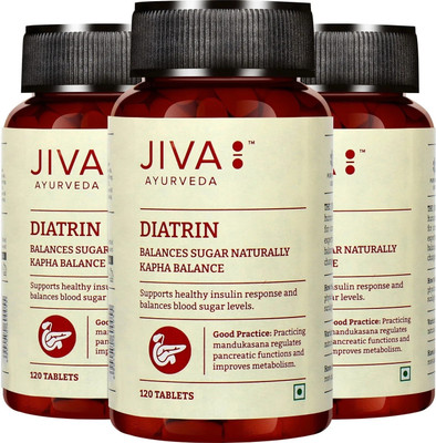 JIVA Diatrin Tablets 120 Tablets Pack of 3(Pack of 3, 120 Tablets)