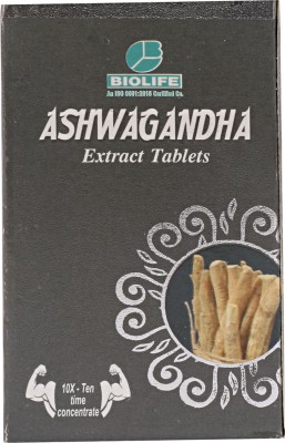 Bio Life Ashwagandha Extract Tablets – Revive, Relieve Pain, and Boost Vitality Pack of 1