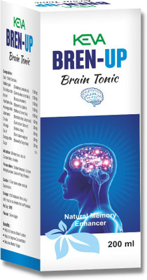 KEVA Bren-up Syrup for Brain Tonic Enriched with Malkangani, Shankhpushpi in 200ml(200 ml)