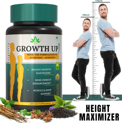 DIVYA SHAKTI AYURVEDA Growth UP - Height Increase Medicine | Height Growth medicine for After 18(60 Capsules)