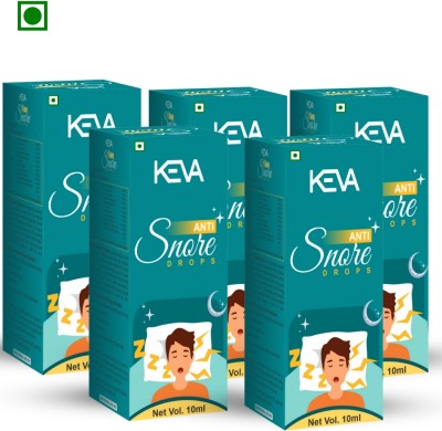 KEVA Anti Snore Nasal Drops May Helps Prevents and Reduces Vibrations 50ml(Pack of 5)