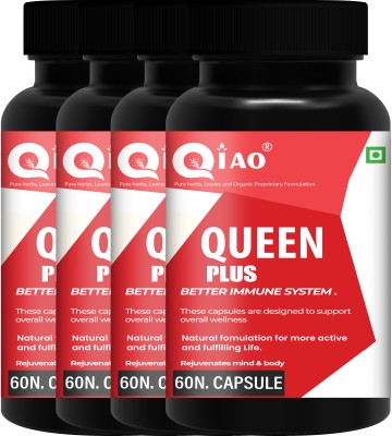 Qiao Queen Plus Immunity Power Women Medicine ` Heighten Energy Level & Immunity(Pack of 4)