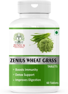 Zenius Wheat Grass Tablets Natural Detox & Immunity Booster Rich(60 Tablets)