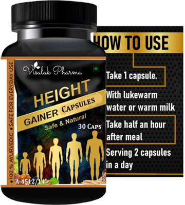 visalak pharma Height Gainer cap-sules Supports Height Gainer Taller(30 Capsules)