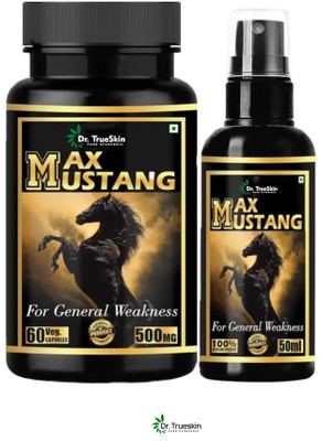 Dr.TrueSkin Max Mustang Herbal Men Capsules 60 + Oil 50ml(30 Capsules)