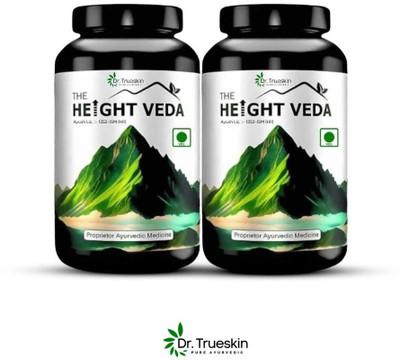 Dr.TrueSkin Height Veda Powder Natural Support Formula A001(Pack of 2, 200 g)