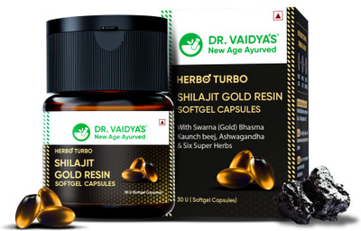 DR. VAIDYA'S Herbo Turbo Shilajit Gold Resin Softgel Capsules(238 g)