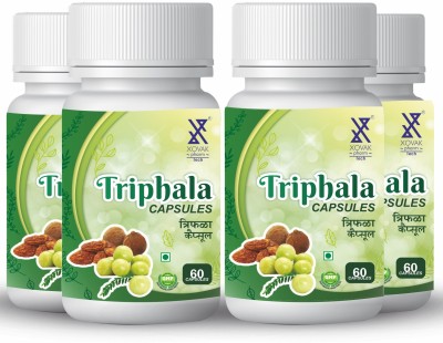 XOVAK PHARMTECH Ayurvedic Triphala Capsules for Good Digestion(4 x 60 Capsules)