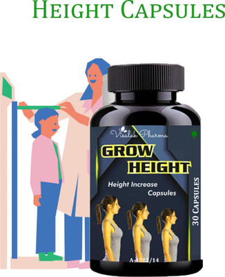 visalak pharma Grow Height Herbal Height Increasing Capsules(30 Capsules)