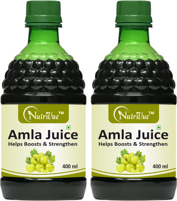 Nutrivue Amla Juice Effective Antioxidants for Immunity boosting (400ml)(Pack of 2, 800 ml)