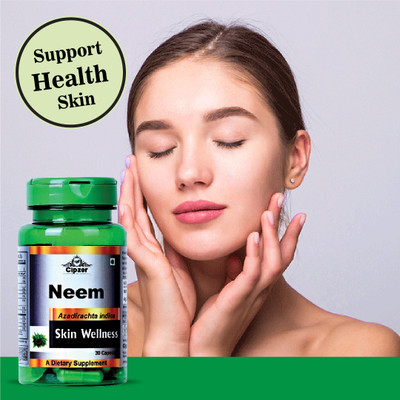 CIPZER Neem 30 Capsule-Glowing Skin &Reduce Acne &Marks, Purify Blood &Eliminates Toxin(30 Capsules)