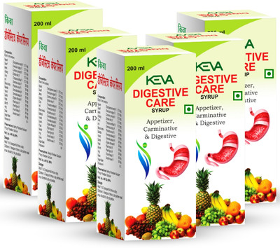 KEVA Digestive Care Syrup Herbal Product for Proper & Incomplete Digestion(Pack of 5, 200 ml)