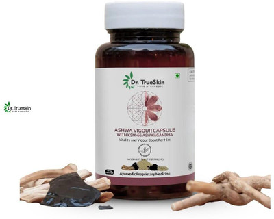 Dr.TrueSkin Organic Ashwa Vigour Capsules for Mind, Body & Daily Energy(30 Capsules)