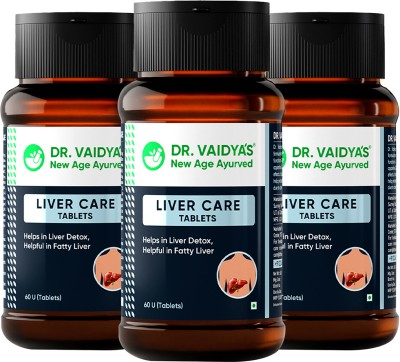 Dr. Vaidya's Liver Care Tablets - For Daily Liver Detox & Helps with Fatty Liver | Ayurvedic(Pack of 3)