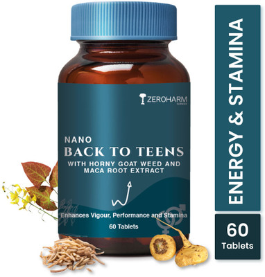 ZEROHARM Back To Teens With Maca & Safed Musli - 60 Tablets(60 Tablets)