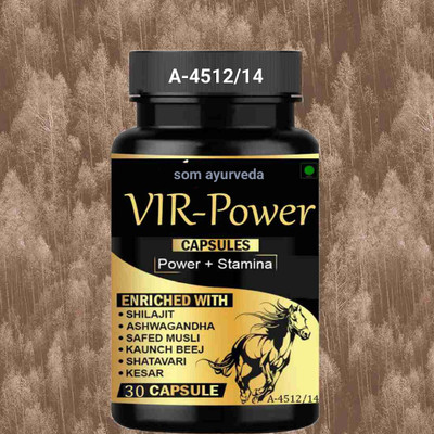 SOM AYURVEDA Vir Power Capsule Capsule improve stamina(30 Capsules)